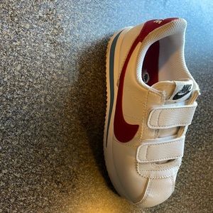 Nike Kids Cortez Unisex Shoe, red, white, and blue, size 11.5 little kid